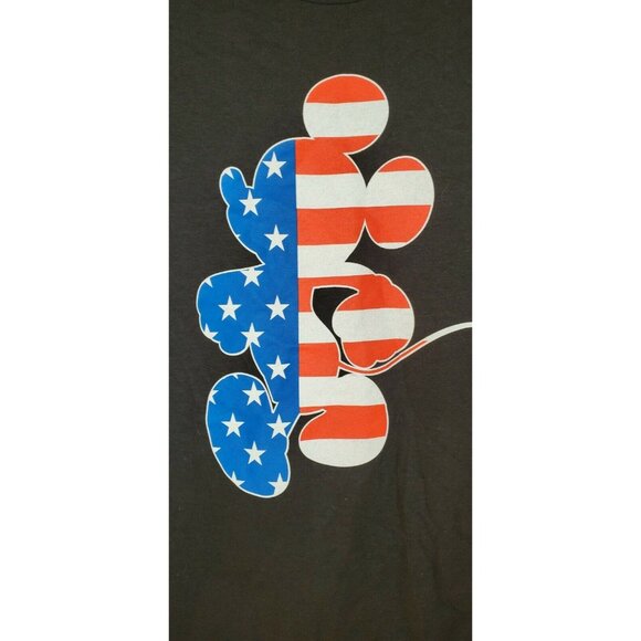 Disney Mickey Mouse Stars & Stripes Patriotic Flag Shirt – Medium 100% Cotton - Picture 3 of 6